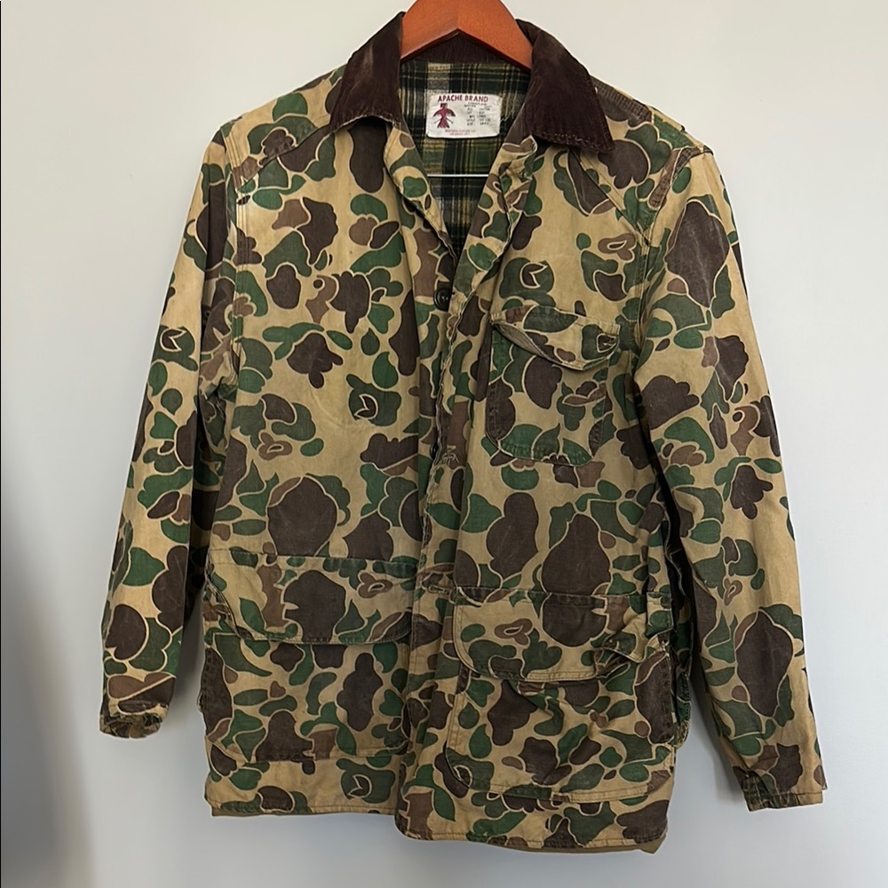 Vintage Camouflage Hunting Coat Jacket Western-Hoegee Co. Made in LA